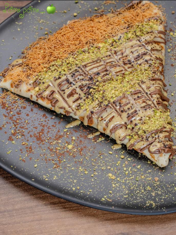La Kunafa Crêpe, spécialité sucrée de Pom Pom à Agadir